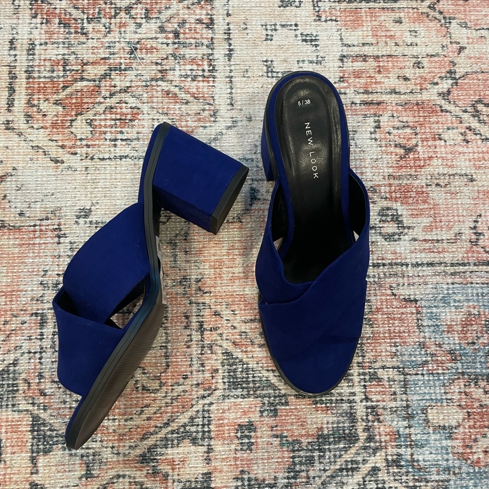 New Look Blue Suede Heels